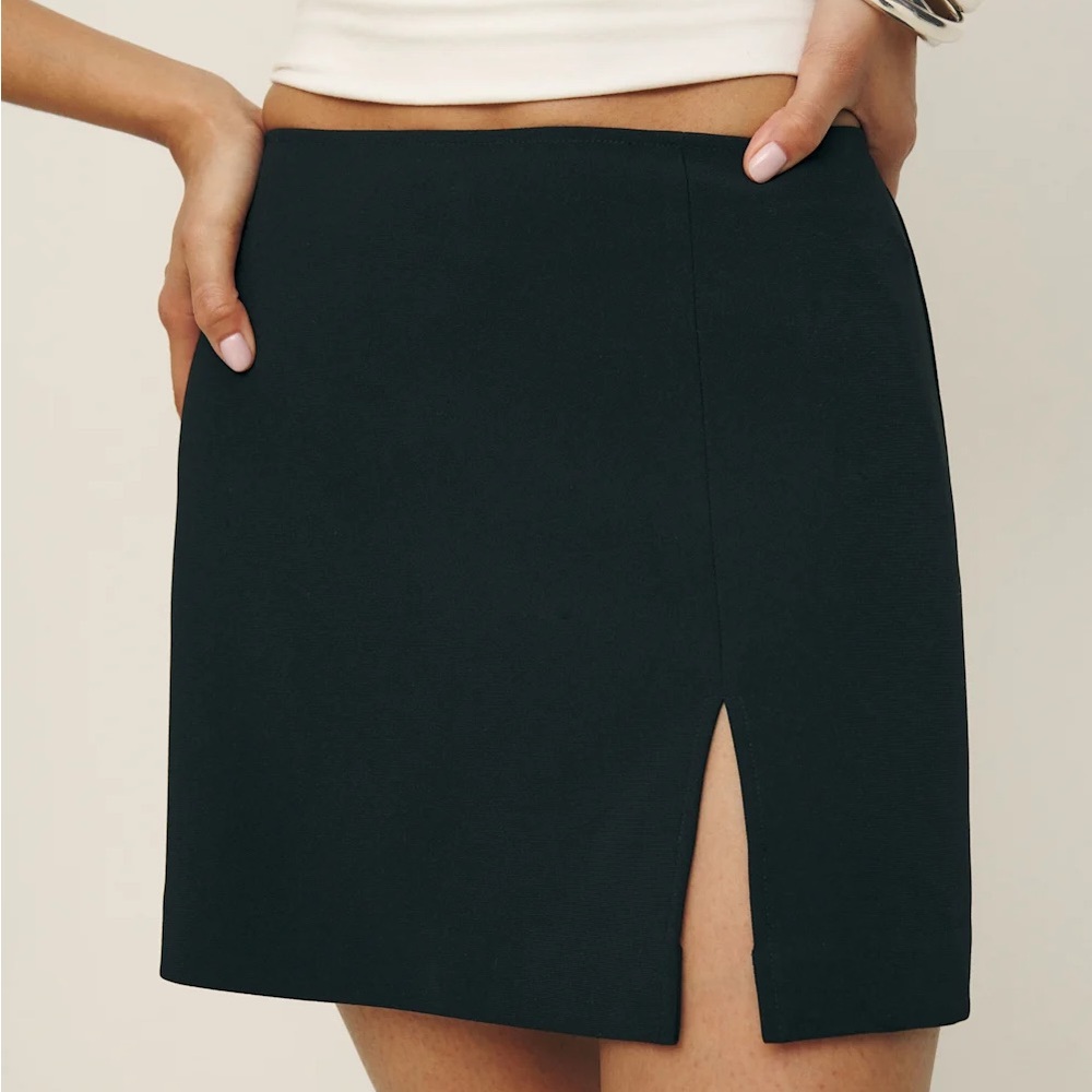Reformation Black Mini Skirt